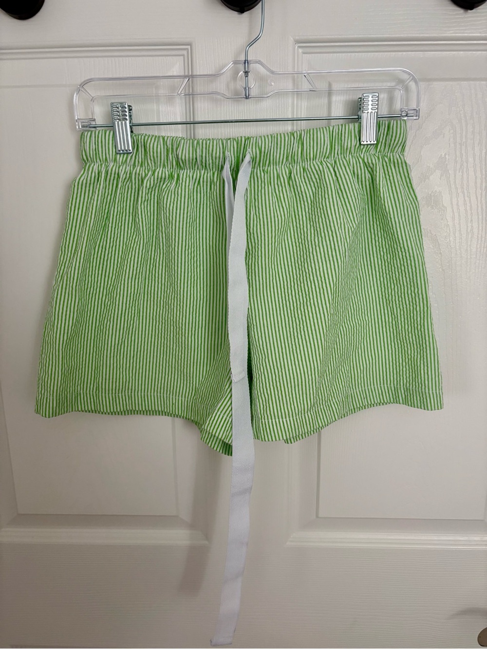 Ellie Green Striped Seersucker Athletic Shorts
